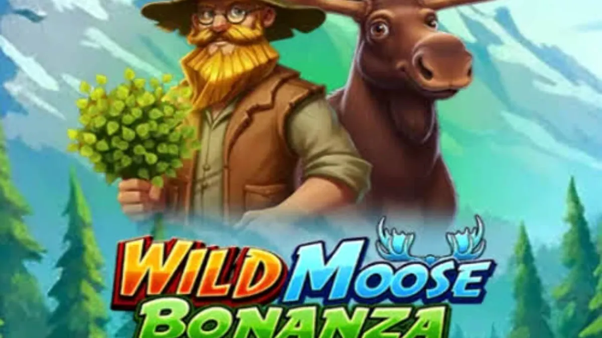 ภาพบรรยากาศป่าใหญ่ในเกมสล็อต Wild Moose Bonanza